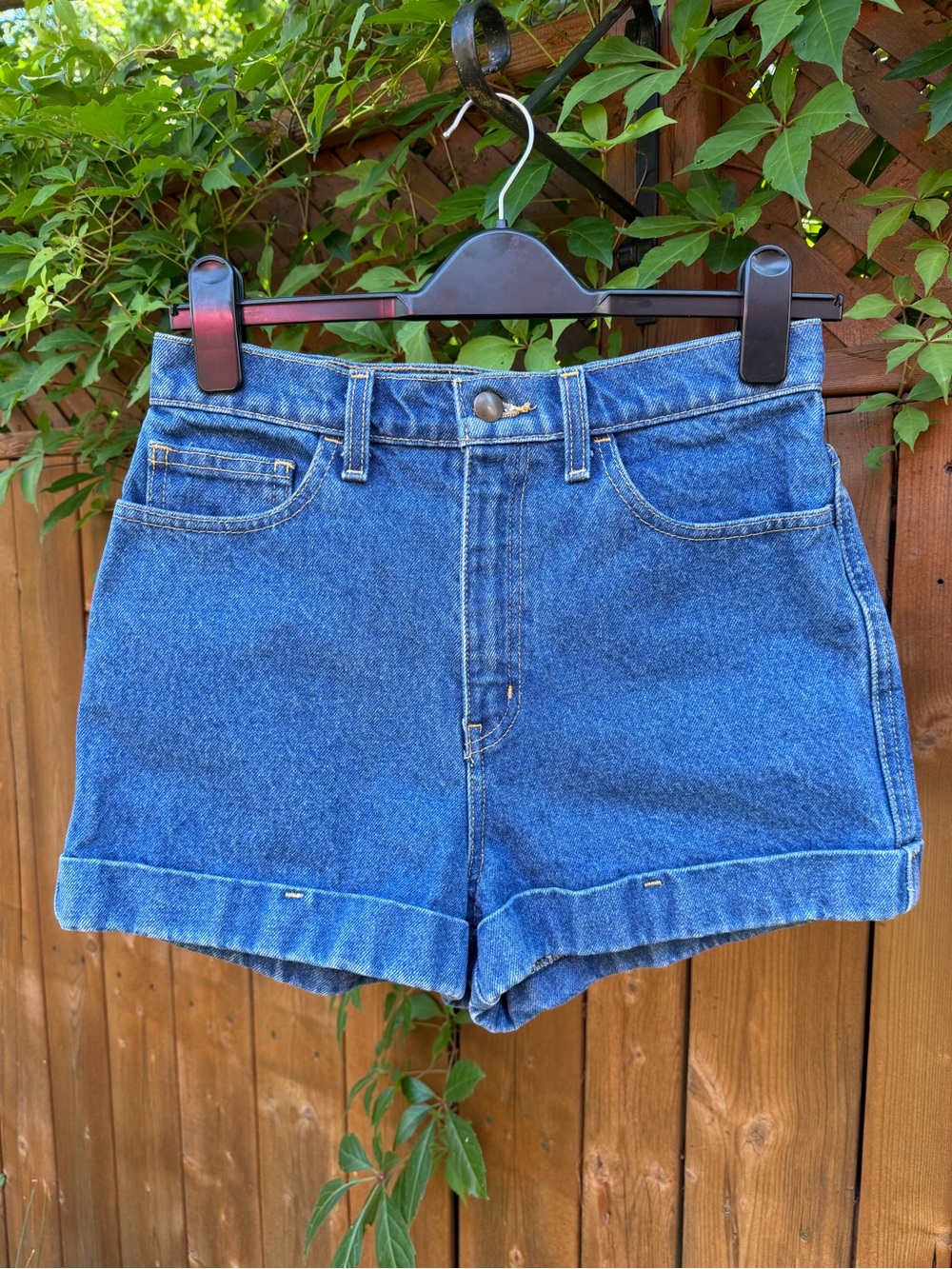 AMERICAN APPAREL Medium Wash Denim Shorts 100% Cotton